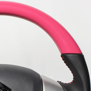 REAL ORIGINAL SERIES SOFT D SHAPE CANDY PINK PINK STITCH STEERING WHEEL FOR MAZDA FLARE CUSTOM STYLE MJ34S MJ44S  MR31-PCW-PC
