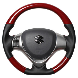 REAL ORIGINAL SERIES SOFT D SHAPE PHOENIX RED DARK WINE STITCH STEERING WHEEL FOR NISSAN CLIPPER RIO DR17W  MR31-DRDW-DW