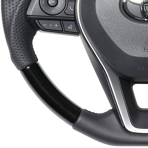 REAL PREMIUM SERIES SOFT D SHAPE 38B BLACK WOOD BLACK EURO STITCH STEERING WHEEL FOR TOYOTA COROLLA 210  TYAP-38BBKW