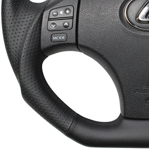 REAL ORIGINAL SERIES D SHAPE BLACK CARBON BLACK EURO STITCH STEERING WHEEL FOR LEXUS IS 20  IS-BKC-BK