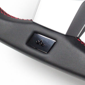 REAL ORIGINAL SERIES EMBLEM TYPE BLACK CARBON RED X BLACK EURO STITCH STEERING WHEEL FOR TOYOTA 86 ZN6 KOUKI GRM-BKC-RD