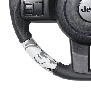 REAL ORIGINAL SERIES D SHAPE GRAY CAMOUFLAGE PRINT BLACK STITCH STEERING WHEEL FOR JEEP WRANGLER JK38:LATE  JPA-GRT-BK