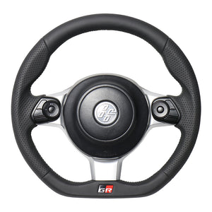 REAL ORIGINAL SERIES EMBLEM TYPE ALL LEATHER RED X BLACK EURO STITCH STEERING WHEEL FOR TOYOTA 86 ZN6 KOUKI GRM-LPB-SL