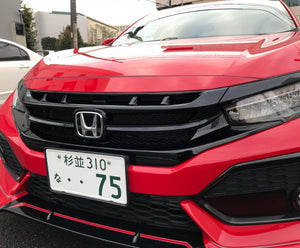 SEEKER FRP FRONT GRILL FRP GLOSSY BLACK PAINTED FOR HONDA CIVIC FK7 8  16010-FK8-F02