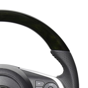 REAL ORIGINAL SERIES SOFT D SHAPE BLACK WOOD BLACK STITCH STEERING WHEEL FOR DAIHATSU THOR 900 : KOUKI  TYD-BKW-BK