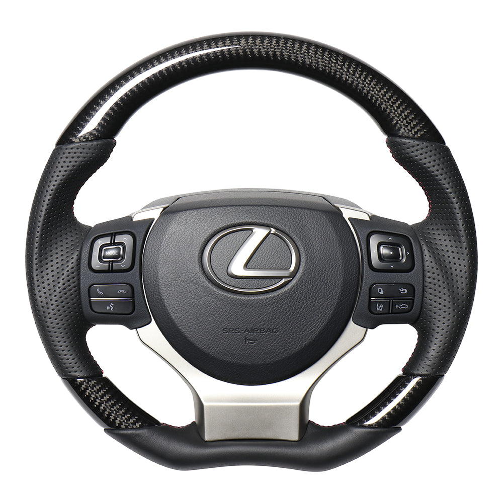REAL ORIGINAL SERIES PARALLEL CUT C SHAPE BLACK CARBON DARK WINE X BLACK EURO STITCH STEERING WHEEL FOR LEXUS CT 10 : 1 2 TYPE  LXC-BKC-DW