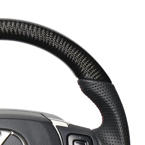 REAL ORIGINAL SERIES PARALLEL CUT C SHAPE BLACK CARBON DARK WINE X BLACK EURO STITCH STEERING WHEEL FOR LEXUS CT 10 : 1 2 TYPE  LXC-BKC-DW