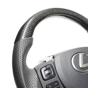 REAL ORIGINAL SERIES PARALLEL CUT C SHAPE BLACK CARBON DARK WINE X BLACK EURO STITCH STEERING WHEEL FOR LEXUS CT 10 : 1 2 TYPE  LXC-BKC-DW