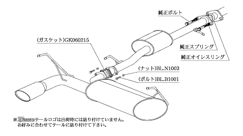 KAKIMOTO RACING EXHAUST KRNOBLE ELLISSE FOR NISSAN DUALIS J10  N51381B