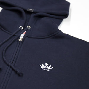 REAL FULL ZIP HOODIE NAVY M SIZE REAL-FZP-NV-M