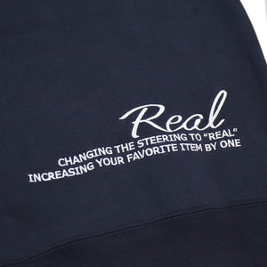REAL FULL ZIP HOODIE NAVY XL SIZE REAL-FZP-NV-XL