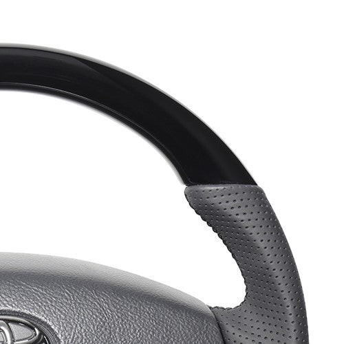 REAL ORIGINAL SERIES C SHAPE PIANO BLACK BLACK EURO STITCH STEERING WHEEL FOR TOYOTA TOWN ACE TRUCK S403 S413  TYH-PBW