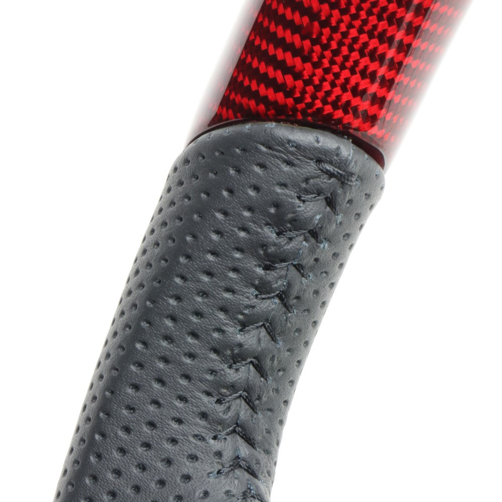REAL ORIGINAL SERIES D SHAPE RED CARBON BLACK STITCH STEERING WHEEL FOR TOYOTA VOXY 90  TYK-RDC