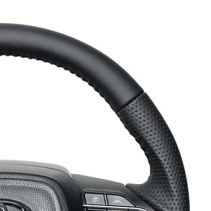 REAL ORIGINAL SERIES D SHAPE ALL LEATHER BLACK STITCH STEERING WHEEL FOR TOYOTA NOAH 90  TYK-LPB