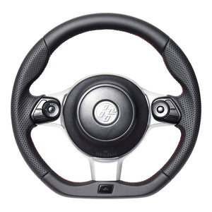 REAL ORIGINAL SERIES EMBLEM TYPE ALL LEATHER RED X BLACK EURO STITCH STEERING WHEEL FOR TOYOTA 86 GR ZN6 GRM-LPB-RD