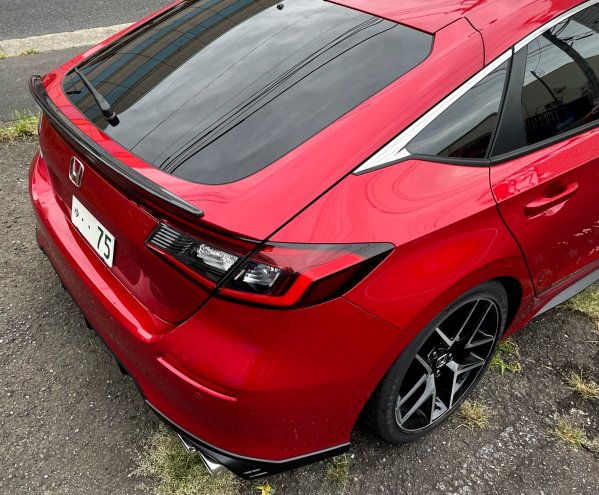 SEEKER FRP REAR SPOILER BLACK PEARL NH731P FOR HONDA CIVIC FL1 16020-FL1-F02-BK