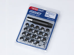 RAYS LOCK & NUT 17HEX NUT & LOCK SET (FOR L31 4H-5H) CHROME PLATING FOR 4H M12X1.25 FOR  7408-CHROME-M12-1-25-3