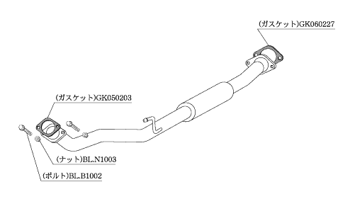 KAKIMOTO RACING  CENTER & FRONT PIPE FOR NISSAN CUBE BZ11  NCP363