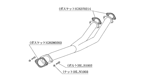 KAKIMOTO RACING  CENTER & FRONT PIPE FOR NISSAN SKYLINE GT-R BNR34  NF352