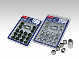 RAYS LOCK & NUT 19HEX NUT & LOCK SET (FOR L22 SHORT TYPE 4H) CHROME PLATING M12X1.5 FOR  7408-CHROME-M12-1-5-1-3