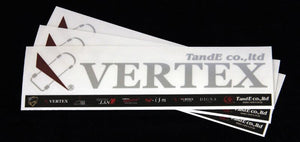 CAR MAKE T&E VERTEX STICKER VER3 W165×35MM (VERTEX LOGO CUT SIZE) GOLD PLATED FOR  CARMAKETE-02853