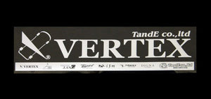 CAR MAKE T&E VERTEX STICKER VER3 W236×50MM (VERTEX LOGO CUT SIZE) WHITE FOR  CARMAKETE-02846