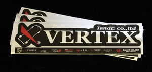 CAR MAKE T&E VERTEX STICKER VER3 W236×50MM (VERTEX LOGO CUT SIZE) WHITE FOR  CARMAKETE-02846