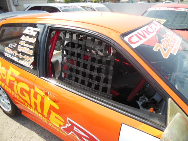 ZEROFIGHTER WINDOW NET FOR RACING SAFETY NET ZEROF-00270 - Black