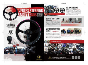 CAR MAKE T&E VERTEX STEERING WHEEL "VERTEX CHECKER" 90MMDEEP 33Φ FOR  CARMAKETE-02021