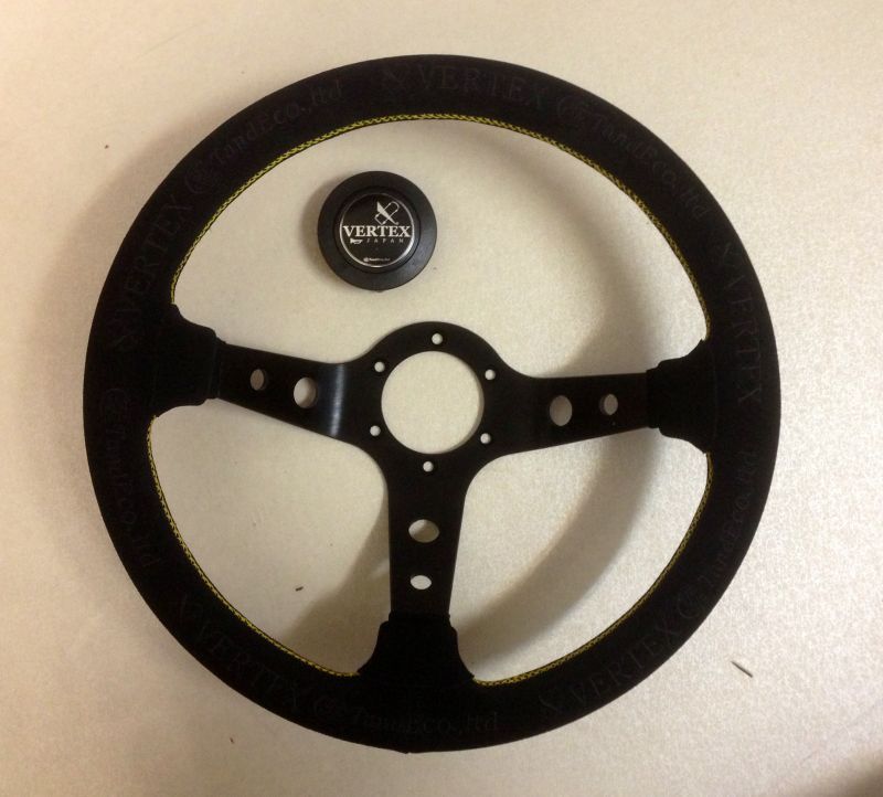 CAR MAKE T&E VERTEX STEERING WHEEL "KING OF VERTEX (SUEDE)" BUCKSKIN (SUEDE) FOR  CARMAKETE-02017