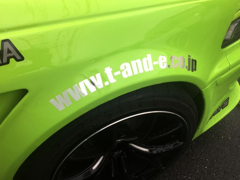 CAR MAKE T&E URL ROUND STICKER SET OF 2 (FOR FENDER) CHROME FOR  CARMAKETE-02878