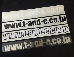 CAR MAKE T&E URL STICKER (W460MM) BLACK FOR  CARMAKETE-01997