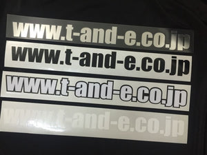 CAR MAKE T&E URL STICKER (W460MM) WHITE (BLACK EDGE) FOR  CARMAKETE-01999