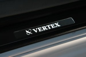 CAR MAKE T&E SCUFF LED ILLUMINATION Y50 FUGUE FRONT 2 PIECES SET ISM WHITE FOR  CARMAKETE-01946
