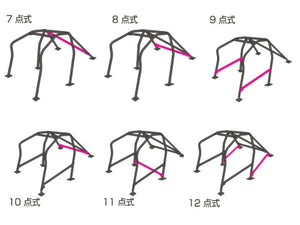 ZEROFIGHTER 12-POINT ROLL BAR KIT ZEROF-00302