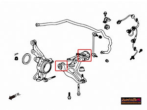 ZEROFIGHTER GE8 FRONT LOWER ARM REINFORCED BUSH For FIT GE6 GE8 ZEROF-00161