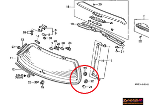 ZEROFIGHTER CLEAR GATE SPACER BOLT NUT SET For CIVIC EG 3-DOOR ZEROF-00258