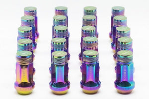 CAR MAKE T&E [AURORA KNURLING] VERTEX CHROMORY RACING NUT M12 X P1.25 16 PCS SET FOR  CARMAKETE-02125
