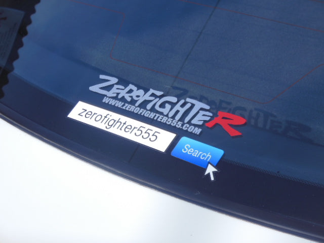 ZEROFIGHTER LOGO STICKER SILVER-RED W200 ZEROF-00016