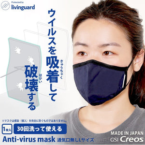 CAR MAKE T&E [ANTIVIRUS MASK (NO VENT TYPE)] ADSORBS AND DESTROYS VIRUSES (WASHABLE AND REUSABLE) GSI CREOS [MADE IN JAPAN] M SIZE SINGLE ITEM GM20-82416 FOR  CARMAKETE-00172