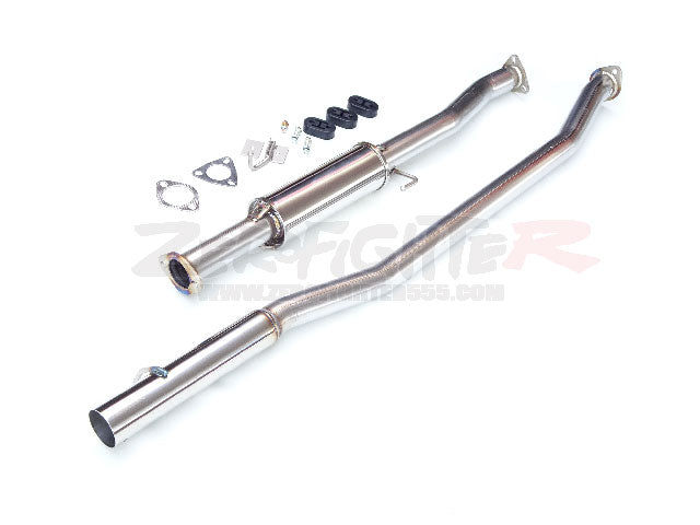 ZEROFIGHTER STAINLESS CENTER OUT STRAIGHT MUFFLER For CIVIC EF3 3Dr H B ZEROF-00327