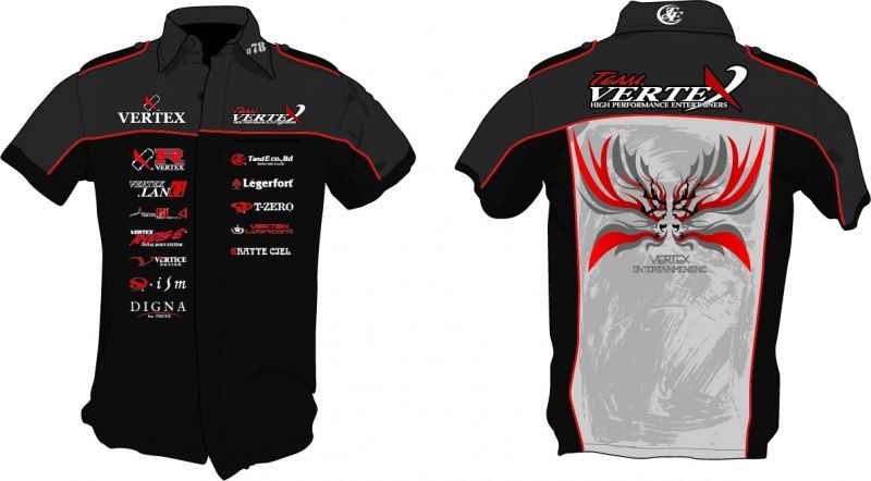 CAR MAKE T&E VERTEX ORIGINAL PIT SHIRT XL FOR  CARMAKETE-00141