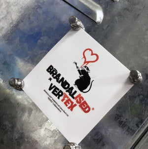 CAR MAKE T&E BRANDALISED X VERTEX LOVE RAT TEE (LOVE RAT: BANKSY GRAFFITI ART) L (WIDTH: 50.8CM LENGTH: 72.4CM) BANKSY-03 FOR  CARMAKETE-00119