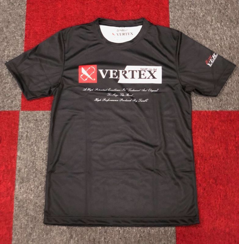 CAR MAKE T&E VERTEX ORIGINAL DRY MESH TEE [VERTEX1996] (VERTEX DRY MESH T-SHIRT QUICK-DRYING TYPE) M (WIDTH: 48.3CM LENGTH: 68.6CM) 2021-01 FOR  CARMAKETE-00112