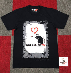 CAR MAKE T&E BRANDALISED X VERTEX LOVE RAT TEE (LOVE RAT: BANKSY GRAFFITI ART) M (WIDTH: 45.7CM LENGTH: 67.8CM) BANKSY-03 FOR  CARMAKETE-00118