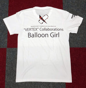 CAR MAKE T&E BRANDALISED X VERTEX BALLOON GIRL TEE (BALLOON AND GIRL: BANKSY GRAFFITI ART) M (WIDTH: 45.7CM LENGTH: 67.8CM) BANKSY-02 FOR  CARMAKETE-00133
