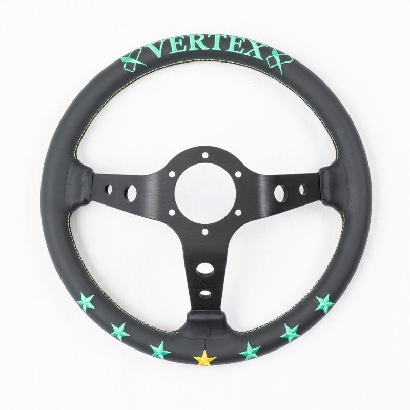 CAR MAKE T&E VERTEX STEERING WHEEL 7 STAR BLUE MINT STE-7STARBM FOR  CARMAKETE-00034 - Black Hawk Japan