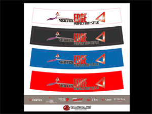 CAR MAKE T&E VISOR STICKER SET HALF CLEAR VERTICE DESIGN FOR  CARMAKETE-03010