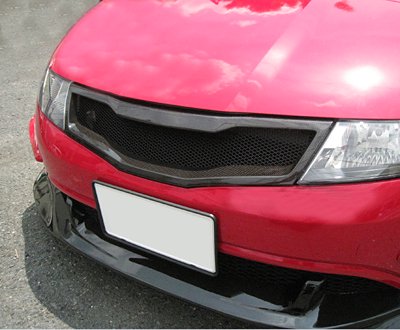 SEEKER CARBON FRONT GRILL UV CUT CLEAR UNPAINTED FOR HONDA CIVIC FN2 16010-FN2-C01