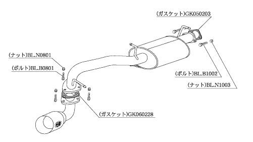 KAKIMOTO RACING EXHAUST KAKIMOTO.R FOR SUZUKI WAGON R CT51S CT21S  SS303